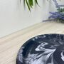 Black Marbled Round Trinket Tray Dish, thumbnail 5 of 5