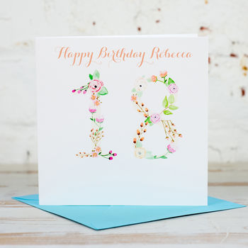 Personalised 18th Birthday Card By Yellowstone Art Boutique ...