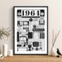 1964 Personalised 60th Birthday Poster, thumbnail 1 of 7