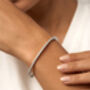 Gold Or Silver Tennis Bangle Bracelet, thumbnail 5 of 11