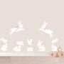 Bunny Fabric Wall Stickers, thumbnail 4 of 8