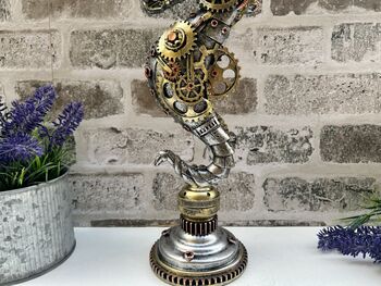Intricate Steampunk Seahorse Ornament – Figurine, 9 of 10