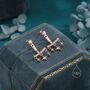 Sterling Silver Dangling Starburst Star Ear Jacket, thumbnail 4 of 12