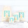 Personalised Bunny Rabbit Easter Cotton Bags, thumbnail 1 of 5