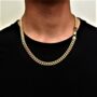 Gold Chunky 8mm Cuban Link Stainless Steel Chain, thumbnail 1 of 10