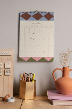 2025 Illustrated Graphic Patterned Wall Calendar, 12 of 12