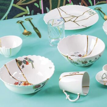 Large Kintsugi Porcelain Bowl With Real Gold, 6 of 6