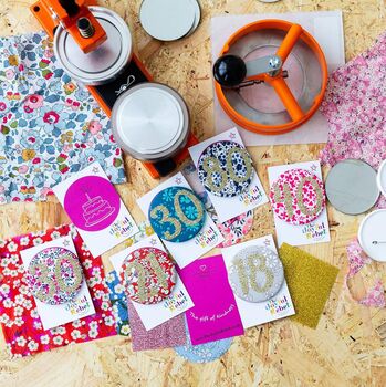 80th Birthday Age Badge, Custom Fabric And Colour, 4 of 5