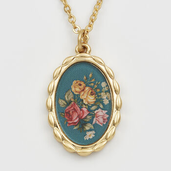 Vintage Roses Gold Framed Chain Necklace, 3 of 8