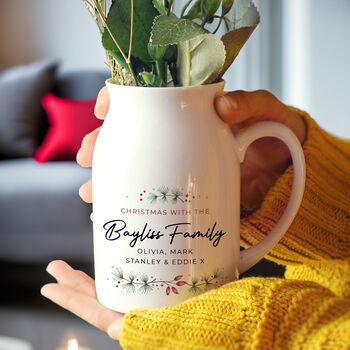 Personalised Christmas Flower Jug, 4 of 4