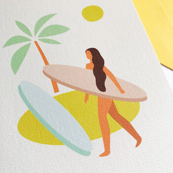 Island Surfer Greetings Card, 2 of 3