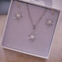 Celestial Silver Star Earrings And Necklace Gift Set, thumbnail 1 of 5