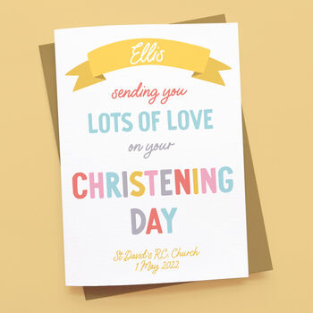 Personalised Christening Day Card, 3 of 9