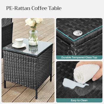 Polyrattan Garden Furniture Set For Outdoor Use, 4 of 7