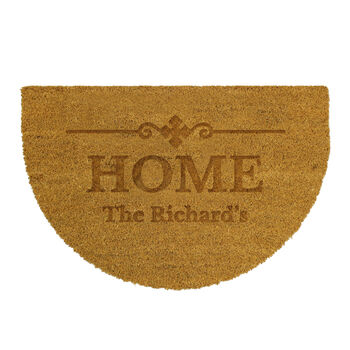 Personalised Half Moon House Number Indoor Doormat, 5 of 7