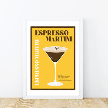 Espresso Martini Cocktail Poster, 4 of 9