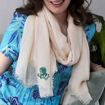 Zodiac Astrological Light Cotton Scarf Gift, 5 of 7