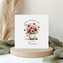 Customisable Floral Mother's Day Card: Red Vase Of Flowers Design, thumbnail 4 of 6