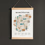 Music Of Manchester Illustrated Map Print, thumbnail 2 of 4