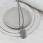Handprint Footprint Small Dog Tag Steel Necklace, thumbnail 3 of 6