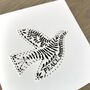 Luxury Handmade Dove Christmas Cards Pack Of Four, thumbnail 3 of 5