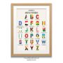 Alphabet Of African Countries + Flags Wall Art Poster, thumbnail 1 of 6