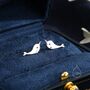 Sterling Silver Narwhal Unicorn Whale Stud Earrings, thumbnail 3 of 12