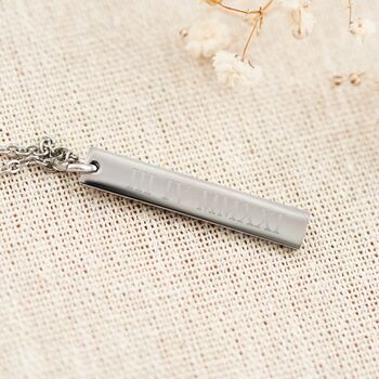 Roman Numeral Bar Necklace, 3 of 11
