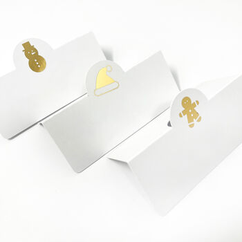 Personalised Christmas Gold Foiled Place Cards, 7 of 7