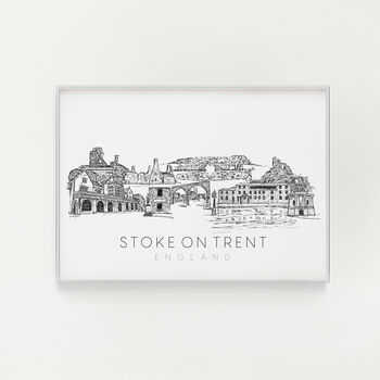 Stoke On Trent Skyline Art Print, 3 of 5