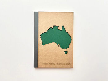 Handcrafted Australia Map Travel Notebook, 2 of 9