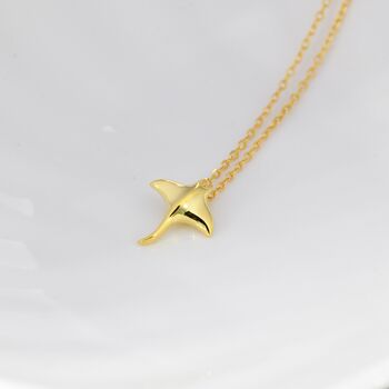 Manta Ray Pendant Necklace In Sterling Silver, 7 of 12
