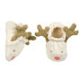 Christmas Organic Cotton Reindeer Baby Booties, thumbnail 3 of 4