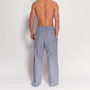 Men's Ash Grey Herringbone Flannel Pyjama Trousers, thumbnail 2 of 4