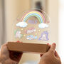 Personalised Unicorns And Rainbow Night Light For Children, thumbnail 3 of 7