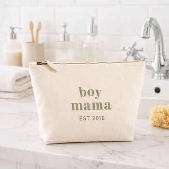Personalised Makeup Travel Bag Gift For New Mum Girl Mama Boy Mama, 5 of 12