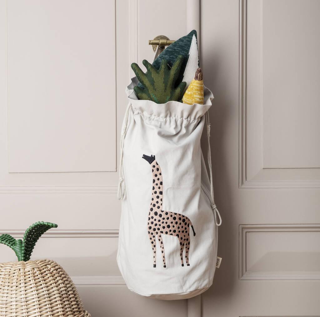 Personalised Giraffe Children's Storage Bag