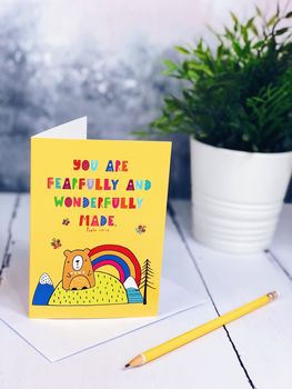 You Are Fearfully And Wonderfully Made Bright Card, 2 of 3