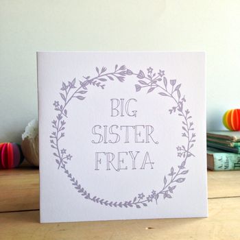 Personalised Big Brother Or Sister Card, 5 of 9