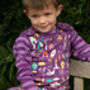 Purple Science Dungarees | Baby + Toddler, thumbnail 4 of 11