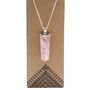Gemstone Flat Pencil Pendant Rose Quartz, thumbnail 3 of 8