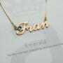 Personalised Name Necklace With Birthstone, thumbnail 1 of 12
