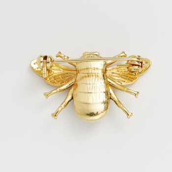 Gold Honey Bee Brooch, 3 of 7