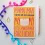 Mama Mia Birthday Card, thumbnail 1 of 7