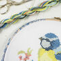 Blue Tit And Blossom Cross Stitch Wall Hanging Kit, thumbnail 11 of 12