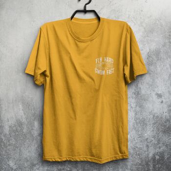 Hoy Fly Hard T Shirt Mustard, 2 of 5