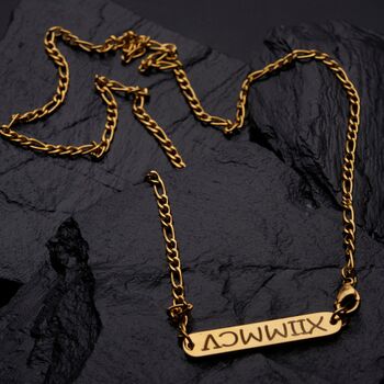 Gold Engravable 3mm Figaro Chain, 7 of 12