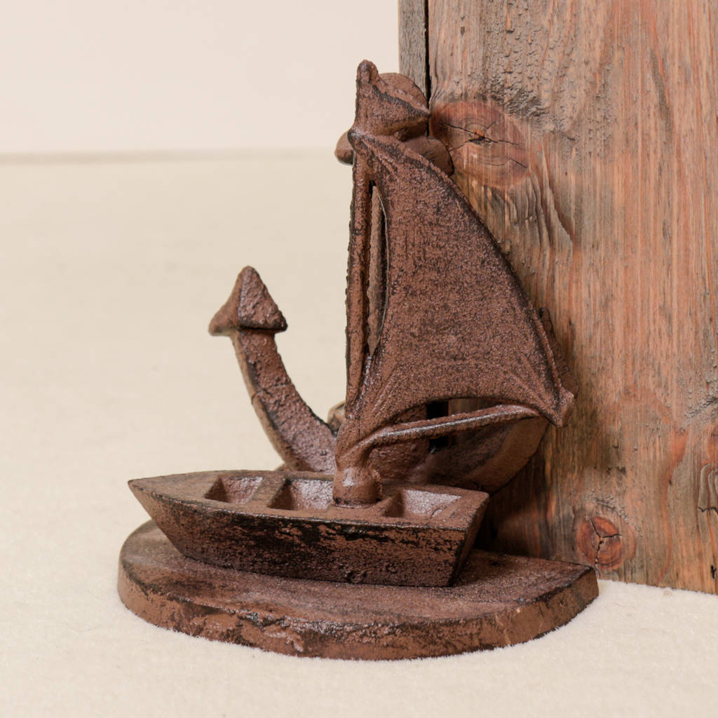 cast iron nautical anchor door stop by dibor | notonthehighstreet.com