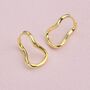 Gold Organic Twist Hoop Earrings, thumbnail 2 of 7