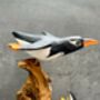 Wooden Penguin Ornaments Hand Carved Penguins Sculpture, thumbnail 8 of 8
